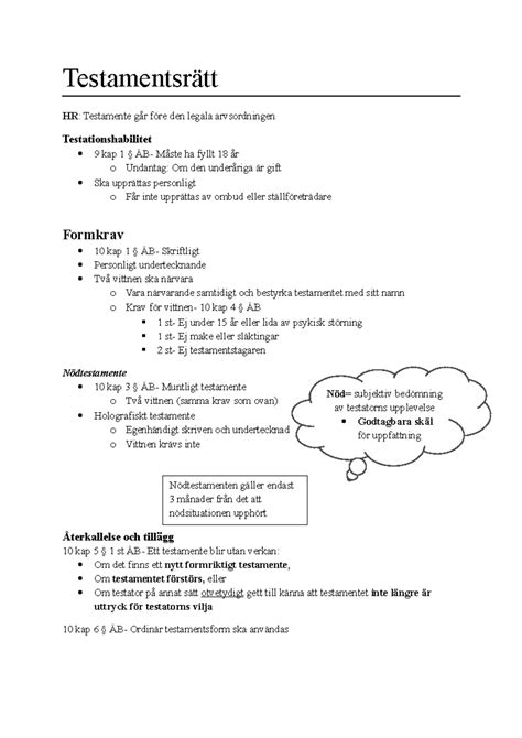 Går testamente före arvsrätt